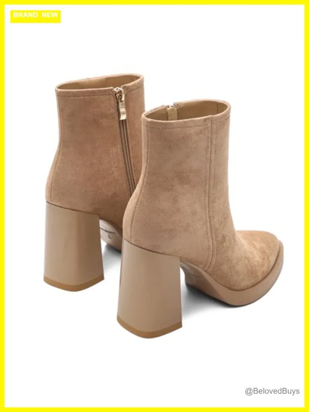 Dressy Chunky Block High Heel Ankle Booties Pointed Toe Platform Boots
